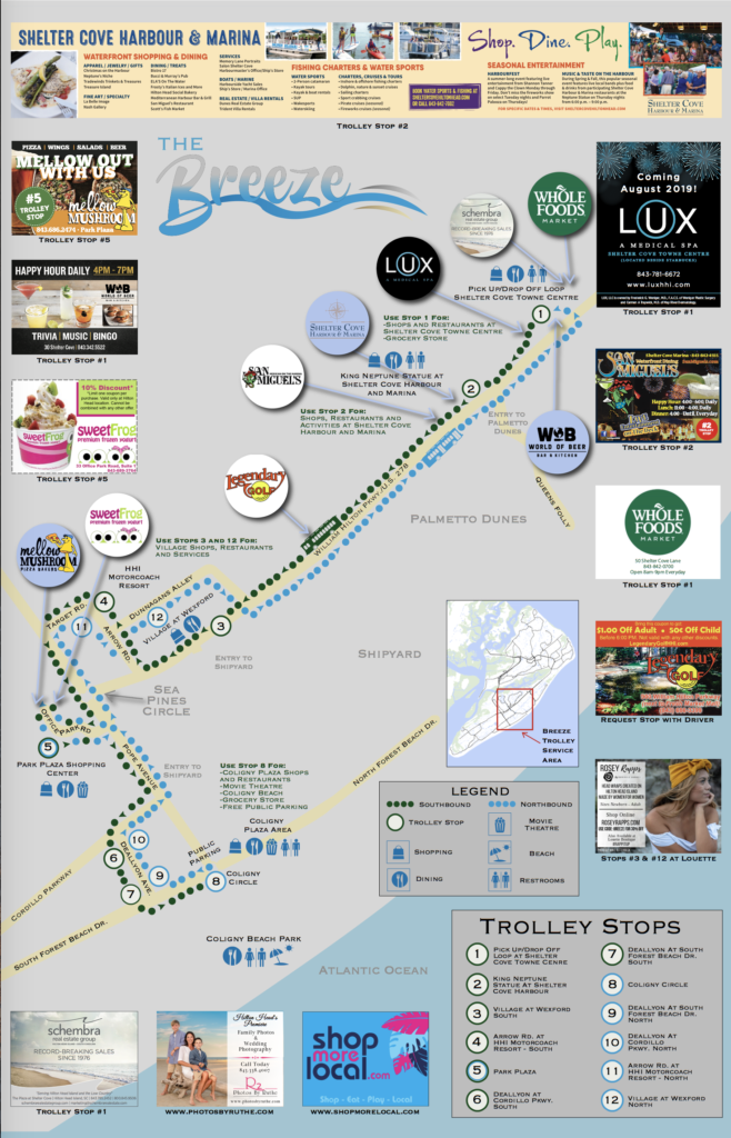Breeze Trolley 2019 Route Map